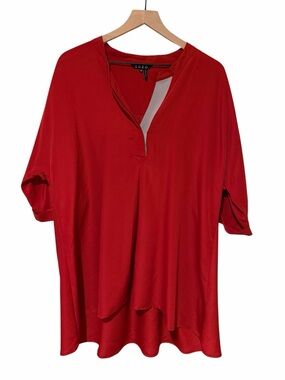 ZOZO Coral Gray Short Sleeve Tunic Top Size XL